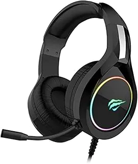 Havit Headphone Fone de Ouvido H2232d, Gamer, Iluminação RGB, com Microfone, Falante de 50mm, Conector 3.5mm, HAVIT, HV-H2232d, Cabo USB para Iluminação