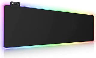 Mouse pad para jogos RGB, UtechSmart Mouse pad grande estendido macio com 14 modos de iluminação, 2 níveis de brilho, mousepads para teclado de computador 800 x 300 mm / 31,5 × 11,8 polegadas