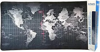 Mouse Pad Gamer Extra Grande 700x350x3mm Bordas Costuradas e Base Antiderrapante Exbom MP7035C Mapa Mundi