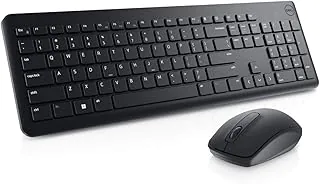Combo Teclado e Mouse Dell KM3322W Sem Fio, Layout ABNT2 Português (Brasil), Receptor USB 2,4 GHz, Mouse Óptico 1.000 DPI com 3 Botões, Teclas Multimídia, Compatível com PC e Mac, Preto