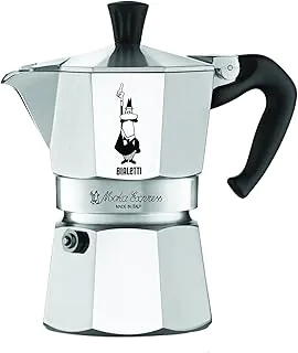 Bialetti - Moka Express: Cafeteira de café expresso, Faz café italiano real, Moka Pot 3 xícaras (122 g - 130 ml), alumínio, prata