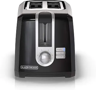 Torradeira BLACK+DECKER 2 fatias extra-largas, quadrada, preta, T2569B