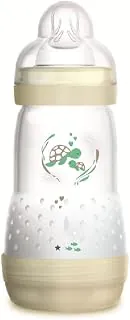 MAM Baby 1 Mamadeira Easy Start 260ml Anticólica e Menos Bolhas de Ar, para Crianças 2+ Meses Autoesterilizável e com Bico de Silicone Skinsoft, Neutra