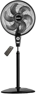 Ventilador de Coluna Mallory Air Timer TS+ Com Controle Remoto 126W, Silencioso, Com Hélice de 6 pás, Auto desligamento programável de até 7 horas - PR-GR - 127V