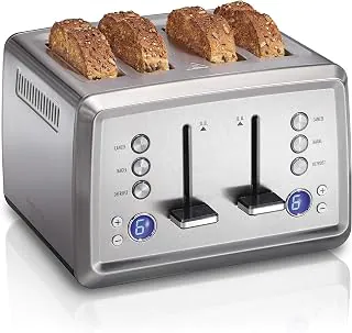 Hamilton Beach 22796 Digital 2 Slice Toaster with Bagel, Defrost & Cancel Settings Stainless Steel