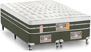 Cama Box + Colch茫o Castor King Silver Star Air One Face Tecnopedic 180x200x59cm