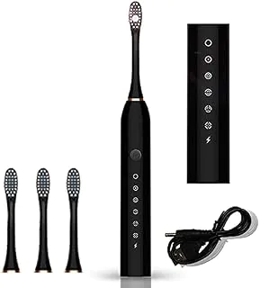 Escova de dentes elétrica sônica recarregável, ideal para adultos e crianças, 6 modos opcionais IPX7 USB Escova de dentes ultrassônica elétrica de carregamento rápido com temporizador integrado de 2