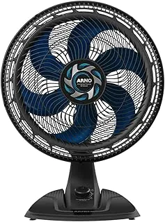 Ventilador de Mesa Arno Xtreme Force Breeze 40cm VB40, 126W, 6 Pás, 3 Velocidades, Oscilação 80º, Power Zone, Modo Sono Tranquilo, Grade Chevron Zone, 110V