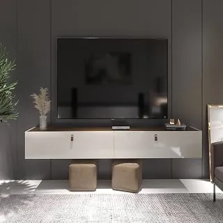 VIA NOSSA - Rack Suspenso para Tv até 70 Polegadas 2 Portas Grécia 180cm - ViaNossa