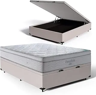 Cama Box Baú com Colchão de Molas Ensacadas D33 Pillow In Ortobom Freedom (Casal)