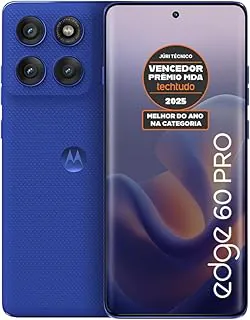 Smartphone Motorola Edge 60 PRO 5G - 256GB 24GB (12GB RAM+12GB Ram Boost) Tela Quad-Curve moto AI 50MP Sony Camera ultrarresistencia militar IP68 + IP69 - Azul Marinho