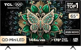 Smart TV TCL 65 Polegadas QLED Mini LED 4K C6K WiFi Bluetooth Google TV 4 HDMI 144Hz HDR10+ 65C6K