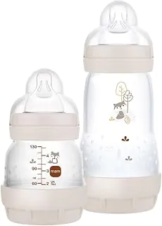 Kit 2 Mamadeiras Mam Easy Start Anticólica Starter Set 130ml e 260ml (Bege)