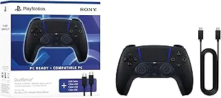 Controle sem fio PlayStation DualSense™ – Midnight Black + Cabo USB para PC