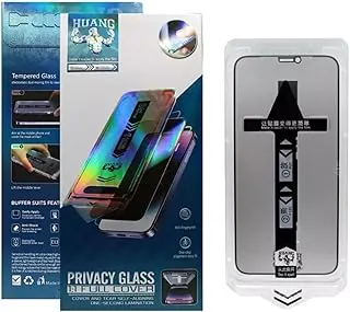 Película Privacidade Vidro Para iPhone 15 Pro Max com Auto Aplicador Anti Bolhas
