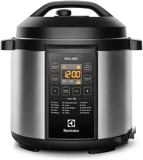 Electrolux Panela pressão elétrica Electrolux digital capacidade 6L silenciosa segura 10 travas segurança 15 receitas pré-programadas 3 níveis pressão PCC20 Inox preto 220V por Rita Lobo