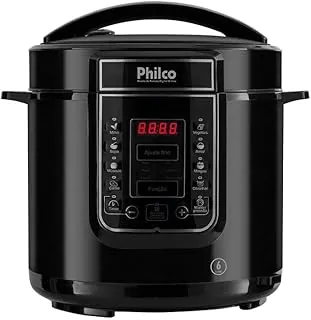 Philco Panela de Pressão, Digital Inox Ppp01p, 6L, Preto, 110v