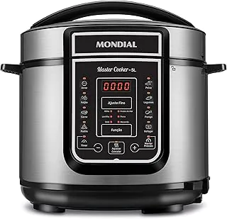 MONDIAL Panela de Pressão Digital, Master Cooker - 5L, 220V, Preto, 900W - PE-38