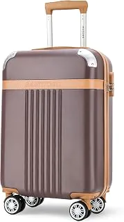 SantinoMala de Bordo 10kg Rígida ABS 4 Rodas 360º com Segredo ANAC Leve Resistente Flexível Antifurto Bronze tamanho 20 polegadas