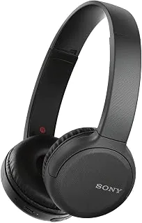 Sony WH-CH510 Fones de ouvido Bluetooth sem fio com microfone, 35 horas de vida útil da bateria com carregamento rápido, estilo supra-auricular, chamada mãos-livres, assistente de voz – Preto