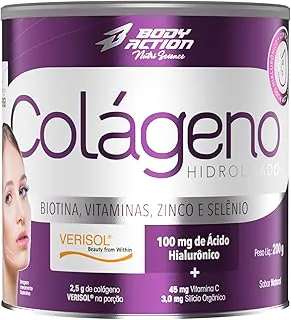 Colágeno Verisol com Ácido Hialurônico 200g Sabor Natural Bodyaction