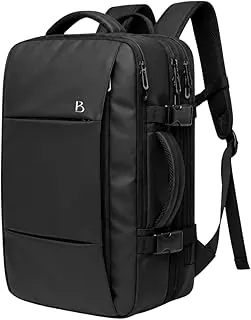 BANGE Mochila Executiva Expansível para Notebook de Até 17.3 Polegadas Bagagem de Mão para Viagens Impermeável Entrada USB para Carregador Portátil Design Discreto - Preta