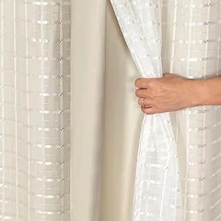 Cortina Blackout PVC com Tecido Voil 2,00 m x 1,40 m - Branca