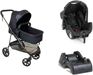 Carrinho de Bebe Infantil Berço Passeio Moises Reversível Bebê Conforto Base Auto Napoli Galzerano