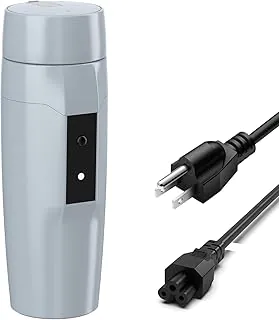 Chaleira elétrica portátil, chaleira elétrica pequena para viagem, aquecedor de água rápido de 300 W, mini xícara de café para hotel/escritório/caravana, desligamento automático, cinza