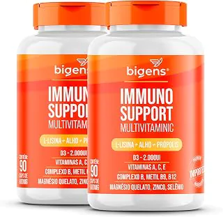 Bigens Immuno Support Multivitaminic Com L-lisina, 2x 90 Cápsulas