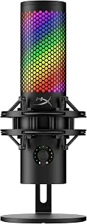 Microfone USB HyperX QuadCast 2 S – com Iluminação RGB, Ideal para Streaming e Podcast, com Controles Integrados, Iluminação LED, Suporte Antichoque Removível, Preto (9A273AA)