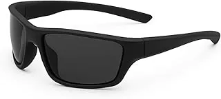GenéricoÓculos de Sol Esportivo Masculino, Polarizado, Proteção UV400, Armação Preta, Para Pesca