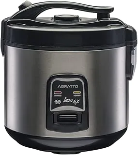 PANELA ELETRICA ARROZ INOX E VISOR VIDRO PAI6X 220V AGRATTO, Agratto, 5956, Inox