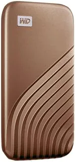 Western Digital Unidade de estado sólido externa portátil My Passport SSD de 1 TB, ouro, resistente e extremamente rápida, proteção por senha com criptografia de hardware - WDBAGF0010BGD-WESN