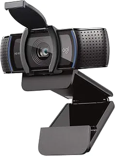 Logitech C920e HD 1080p Webcam habilitada para microfone, certificada para Zoom, compatível com Microsoft Teams, compatível com TAA + Litra Glow Premium LED Streaming Light com TrueSoft, suporte de monitor ajustável