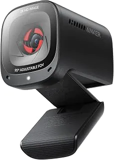Anker Webcam PowerConf C200 2K para PC, webcam para laptop, câmera de computador, com microfones com cancelamento de ruído AI, microfones estéreo, campo de visão ajustável, correção de pouca luz, capa