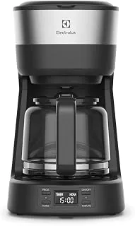 Cafeteira Elétrica Electrolux inox filtro permanente removivel capacidade 1,2L 30 xicaras função timer painel digital desligamento automatico ECM25 127v