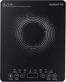 Cooktop Indução ACKI01I-01 Preto 1 Boca 1200W 127V, Agratto