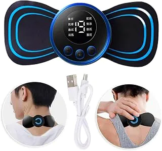 Aparelho Mini Massageador Elétrico Recarregável Portátil Para Dor Muscular Pescoço Pernas Coluna Lombar Sem Fio USB Fisioterapia Relaxamento Corporal Premium FastJoy