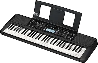 Teclado Arranjador Yamaha PSR‑E383 61 Teclas Sensíveis — 650 Timbres, Ritmos Automáticos, USB MIDI, Funções Educacionais, Ideal para Iniciantes e Intermediários