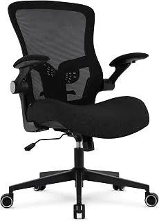 Cadeira Escritório Ergonomica e Confortável DT3 Vita Super com revestimento Mesh Vintex-Y+Tecido Max2Weave,braço retrátil até 90º+rotação (Black)