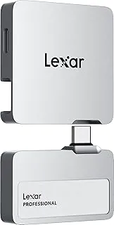 Lexar SSD portátil profissional de 1 TB com hub, suporta Apple ProRes, leitura de até 1050 MB/s e gravação de 1000 MB/s, USB 3.2 geração 2, resistente, compatível com iPhone 15 Series, PC e Mac