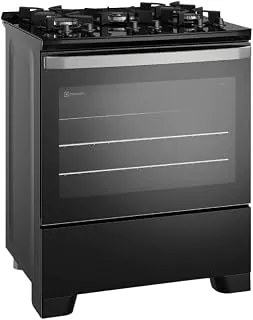 Fogão de Piso 5 Bocas à Gás Electrolux FE5GB Efficient com Mesa de Vidro Preto Bivolt