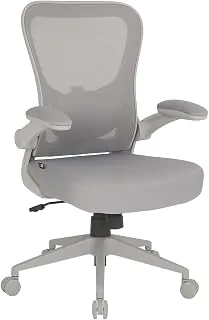 Cadeira de Escritório Ergonômica, DT3 Vita, Braço Retrátil até 90º, Apoio Lombar Ajustável, Mesh Spandex Respirável, Tecido Softex, Confortável, Espuma Injetada, Certificada NR-17 (Grey Frame)