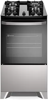 Electrolux Fogão 4 bocas Electrolux Cinza Efficient Mesa Vidro, Tripla Chama e PerfectCook (FE4GG) Bivolt